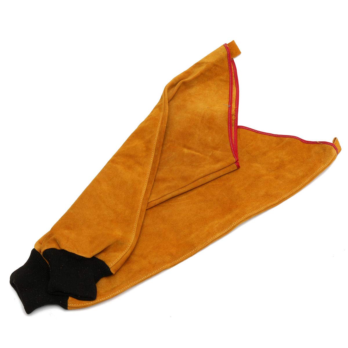 1 paire de manchons de soudage en cuir de vache avec manchette élastique pour protéger les soudeurs