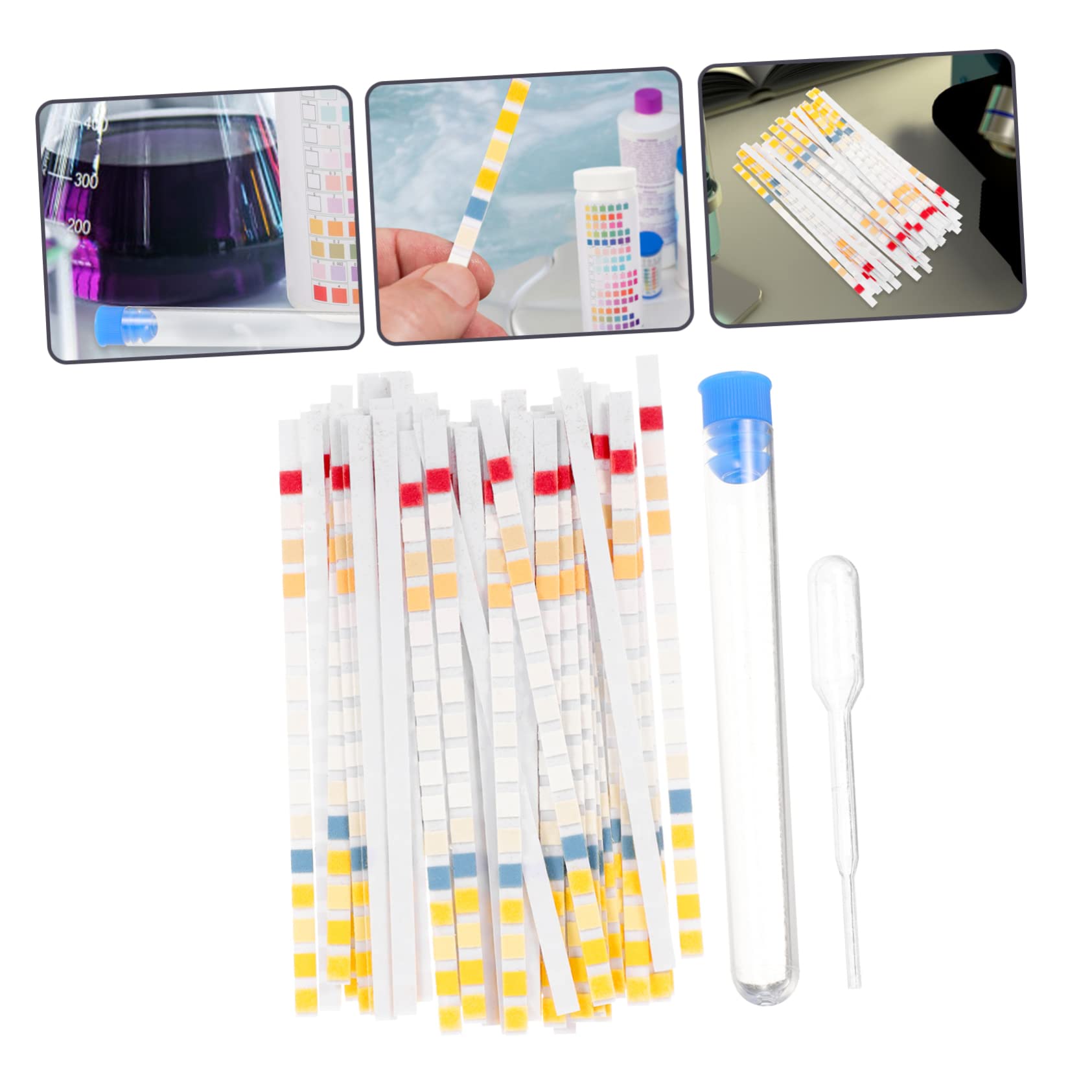 2 Series Tiras De Prueba De Agua Potable Test De De Agua Rápido Y Para De Grifo Y Familiar Incluye Gotero Y Tubo De 50 Piezas*2