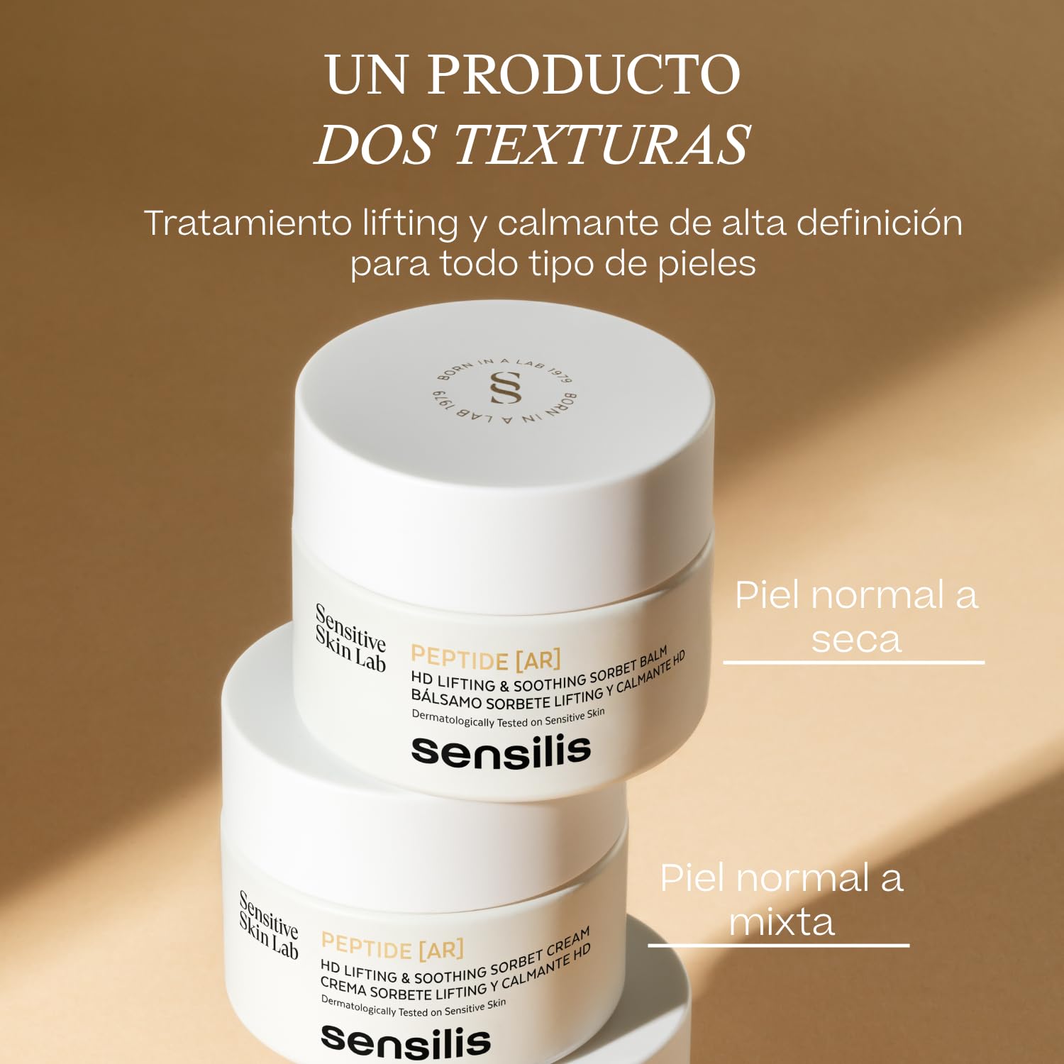 Sensilis - Peptide AR, Crema Sorbete Efecto Lifting, 50 ml | Péptidos, Ácido Hialurónico, Efecto Lifting, Calmante, Piel Normal a Grasa, Piel Sensible, Textura Sorbete, Antiedad, Confort