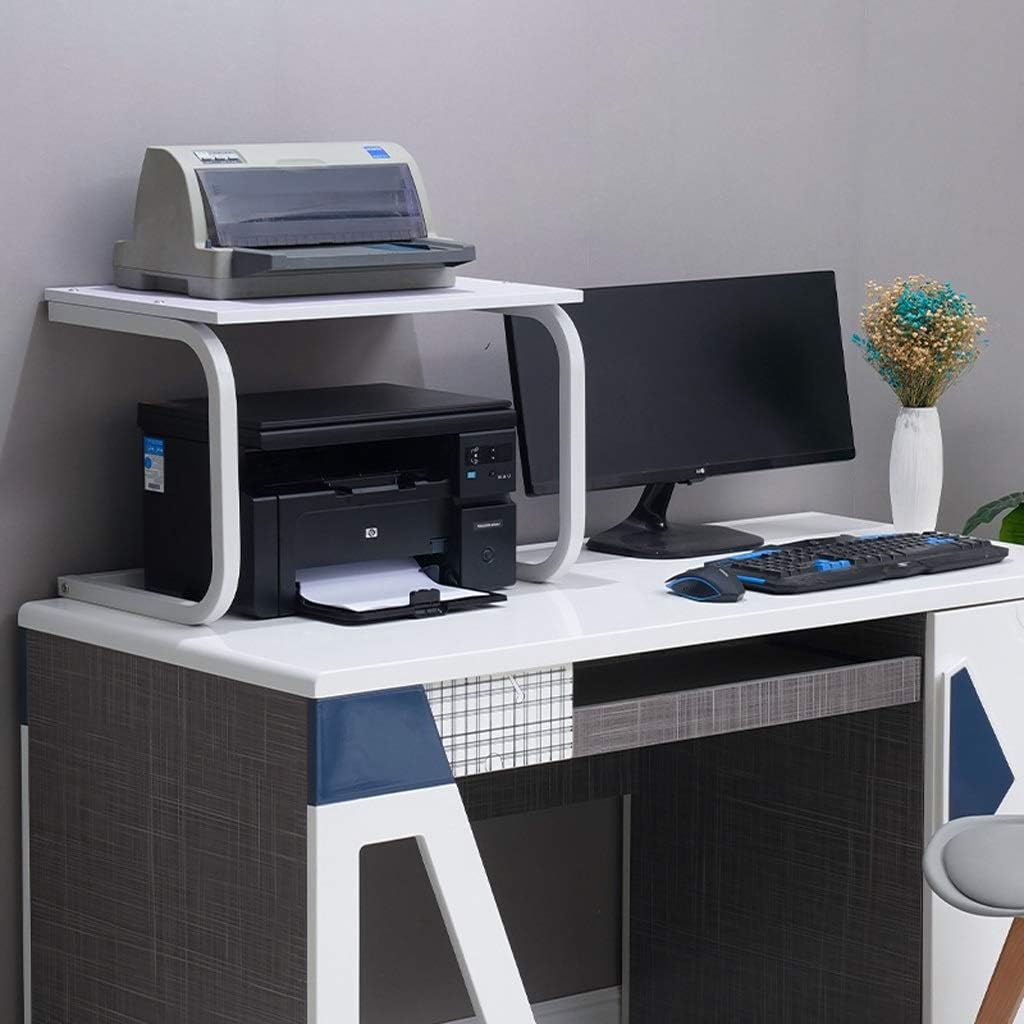 XiaoXiaoFei 【デスクコンピューターモニタースタンドライザー】 13x23のOfficeデスクトップレーザープリンターコピー機スキャナーシェルフストレージ木製デスクオーガナ
