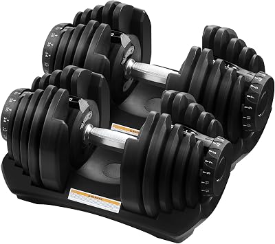 40 kg Adjustable Dumbbell 17 in 1 Dumbbell Set Strength Training and Home Training Variable Weights Space-saving Dumbbells Set Adjustable for Men and Women - Weights Dumbbells