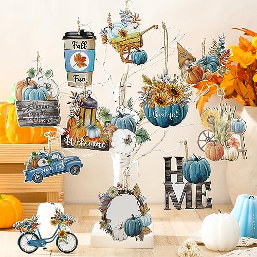 Kigley-36-Pcs-Thanksgiving-Wood-Ornaments-for-Tree-Fall-Wooden-Hanging-Ornaments-Gnome-Autumn-Harvest-Maple-Leaf-Ornament-Cutout-Pumpkin-Truck-Hanging-Pendant-for-Holiday-Party-Fall-Decoration Kigley 36 Pcs Thanksgiving Wood Ornaments for Tree Fall Wooden Hanging Ornaments Gnome Autumn Harvest Maple Leaf Ornament Cutout Pumpkin Truck Hanging Pendant for Holiday Party Fall Decoration