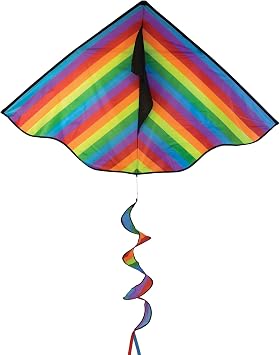 In the Breeze Printed Delta Kites, Easy-Flying Single Line Kites for Kids & Adults