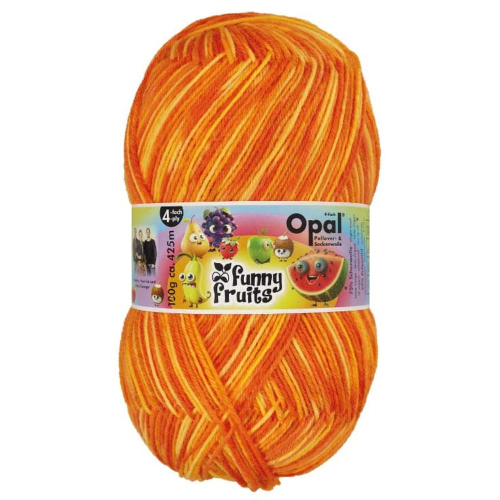Opal - Opal Funny Fruits 11414 (425m) 4-Ply Durable Sock Yarn - 1x100g