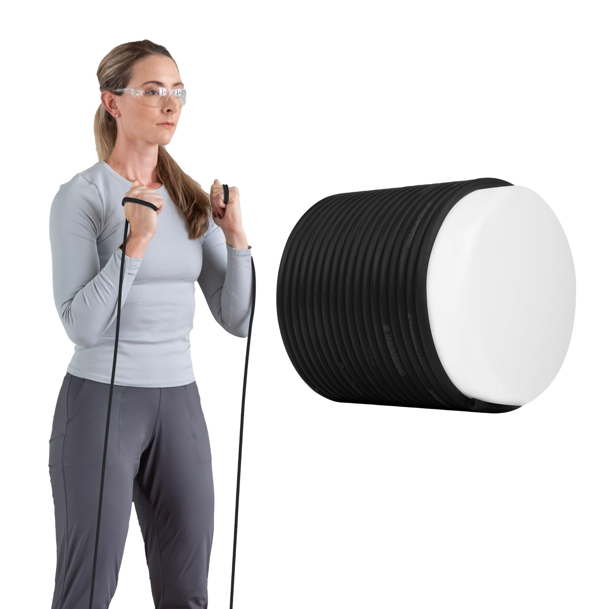 THERABAND Latex Resistance Tubing, Black, Special Heavy, Level 5, 25 ft Roll, Professional Grade for Upper and Lower Body Workouts, Cut-to-Length, Color-Coded Resistance Levels