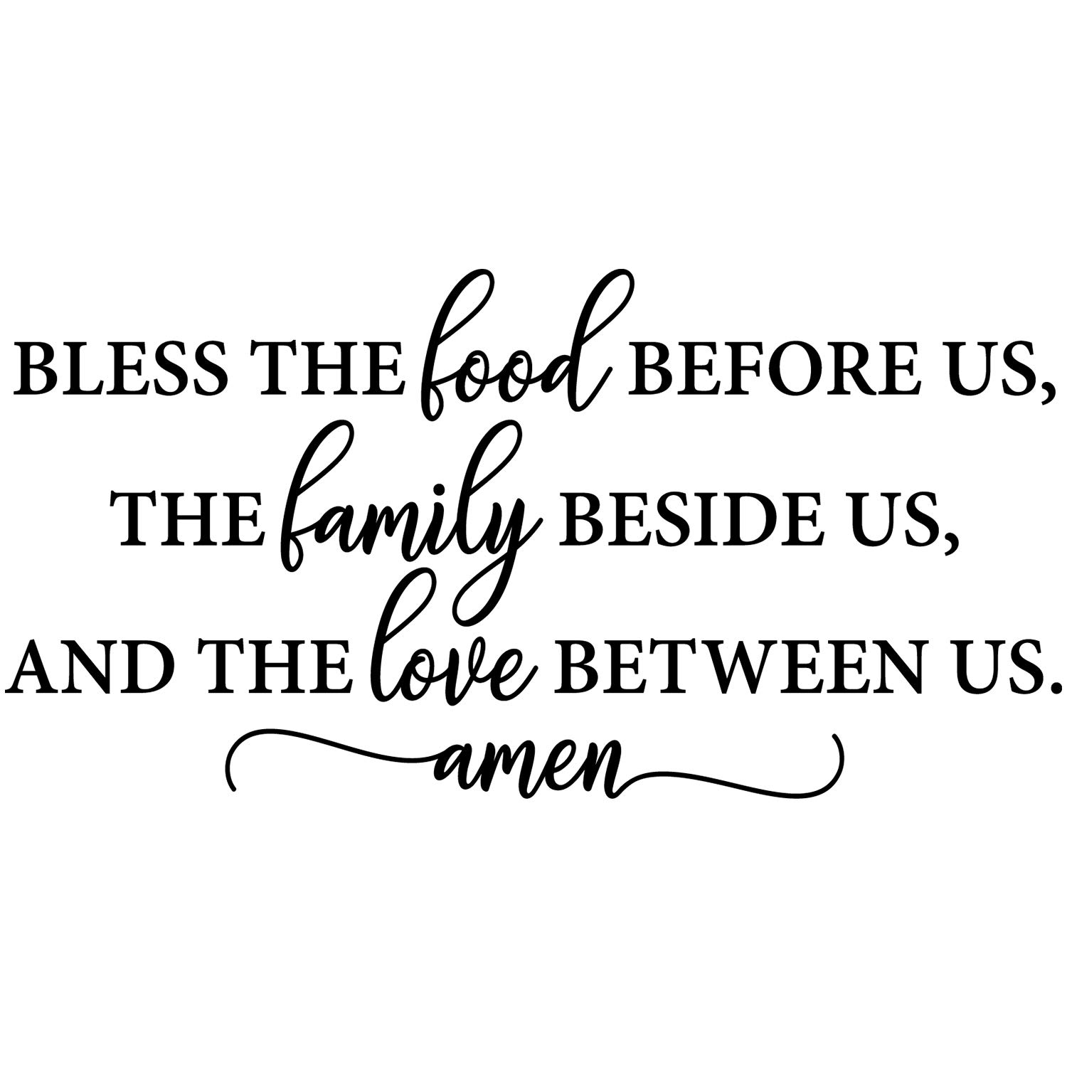 Bible Quotes About Food My Vinyl Story - Bible Quotes Wall Decals Religious Inspirational Quotes  Living Room Wall Decor Stickers Art Decorations Christian Verse Jesus Faith  Home Gift (Bless The Food Before Us): Buy Online At