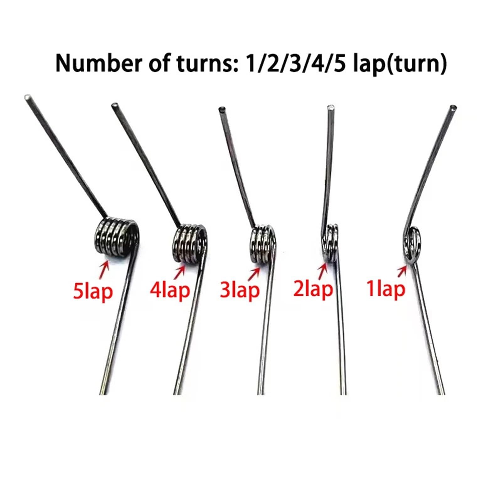 Petit Ressort Torsion Rappel 20 Pièces 0.4mm Diamètre De Fil 304SUS Rotation Gauche V Ressort Torsion Tours 1 2 3 4 5 Retour Réinitialisation(3Lap,3.5mm,0.4mm(90Angle))
