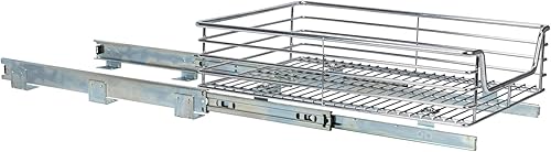 Vista 117 de Household Essentials Glidez - Organizador multiusos de acero cromado extraíble y deslizante para utensilios de cocina y utensilios para hornear