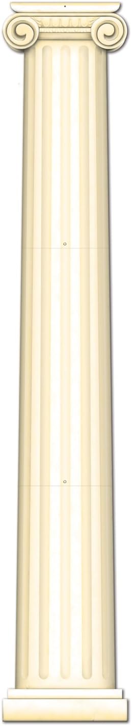 Beistle Roman Pillar Photo Prop Backdrop, Greek Column Wall Decoration, Italian Jointed Cut Out Party Decor, Rome& Greece Party Accessry, 6'