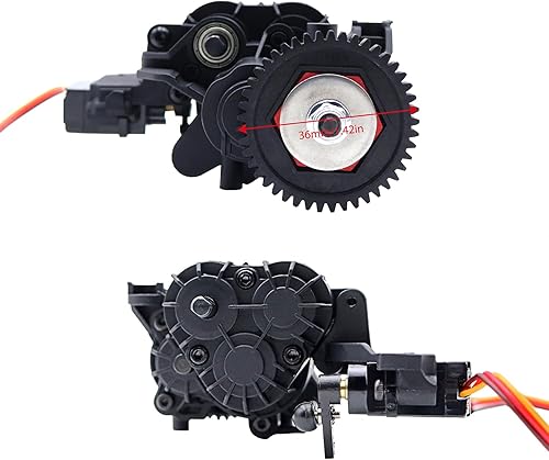 Miniatura 4 de Caja de cambios de doble velocidad con engranajes internos servo y transmisión para 110 RC Crawler TRX4 TRX6 piezas de actualización