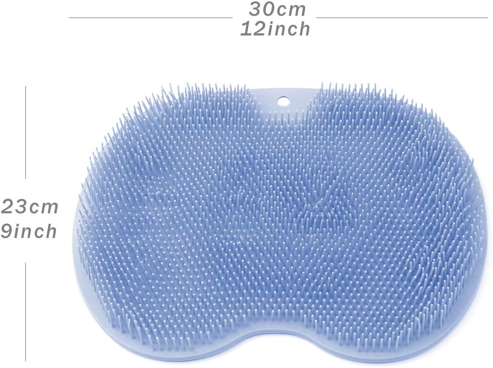Foot Scrubber for Use in Shower Foot Cleaner & Shower Foot Massager Foot Care for Men & Women to Improve Circulation, Soothe Achy Feet & Reduce Pain - Non Slip w/Suction Cups (Blue) : Health & Household