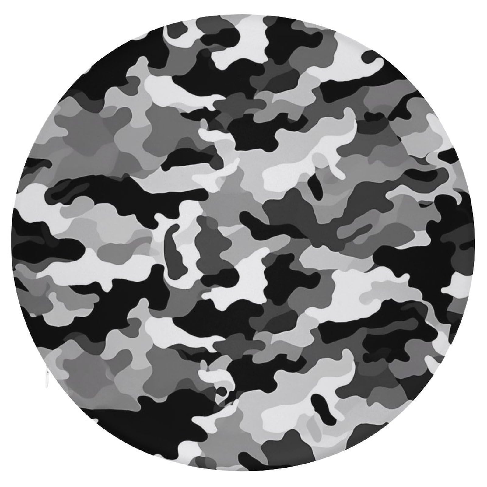 Coussin de siège rond en mousse à mémoire de forme blanc