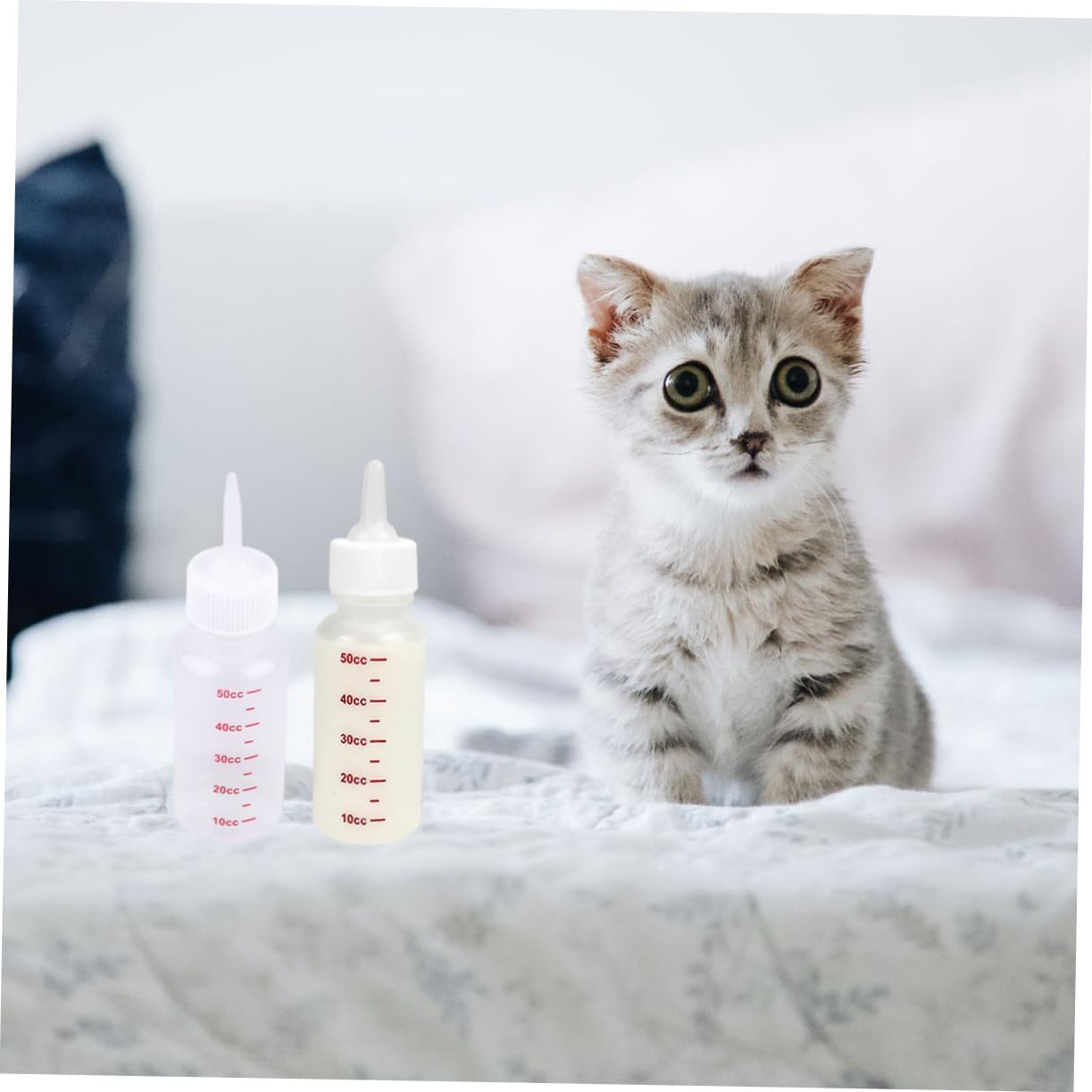 6Pcs Pet Nursing Bottle for Cats Animals Safe Material Portable Feeding for Kittens Rabbits Pets