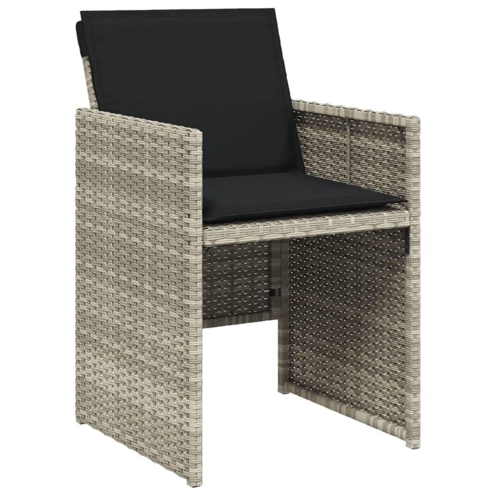 Chaises de jardin avec coussins lot de 4 pour repas au bord de la piscine et balcon