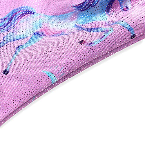 HOZIY Girls Gymnastics Leotards for Kids Tumbling Outfits Biketard Sparkle Adorable Pattern