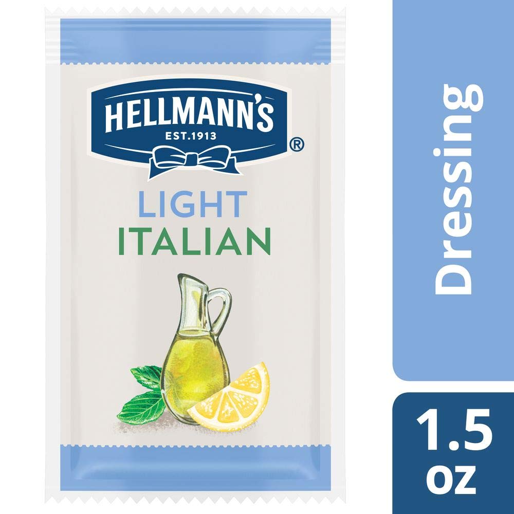 hellmann's golden italian dressing Light Salad Packets, 1.5 Oz, 102 Pack bucket:Rose Gold