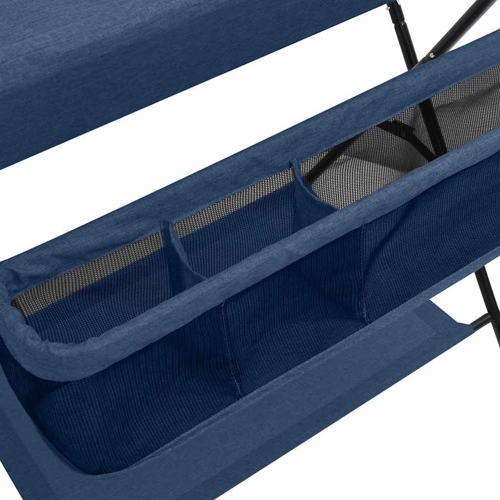 vidaXL Table à langer Bleu marine Fer