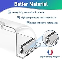 Vista 3 de Adjustable Air Vent Deflectors, 4 Pack Widen Magnetic Heat and Vent Deflector for Home Floor, Sidewall, Ceiling Registers CLEAR-4 Pack