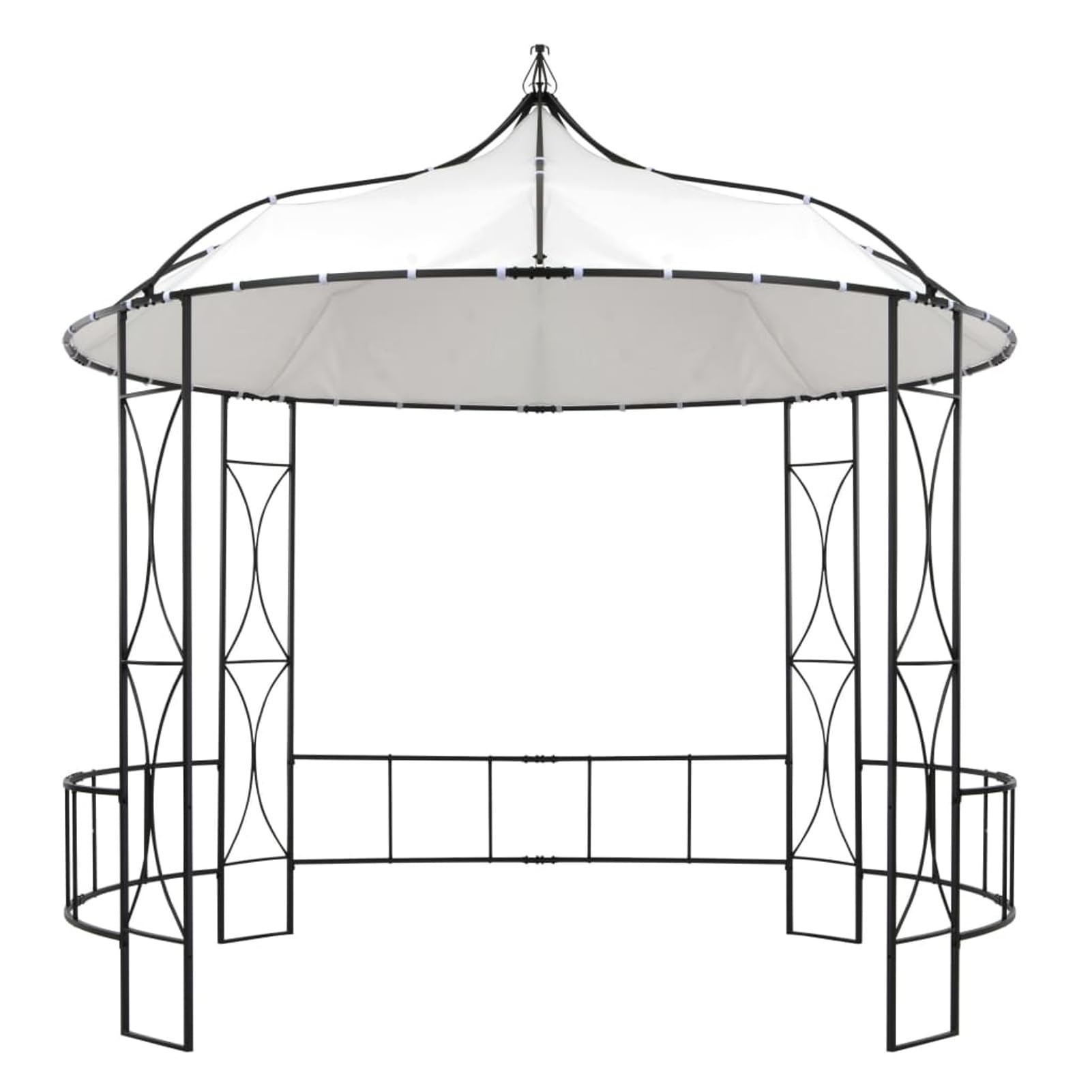 JUDYY Pavillon, Gartenpavillon, Pop-Up Partyzelt, Festzelt, Pavillon, Garden Decoration, Canopy Tent, Lagerzelt, 300 x 290 cm Weiß Rund