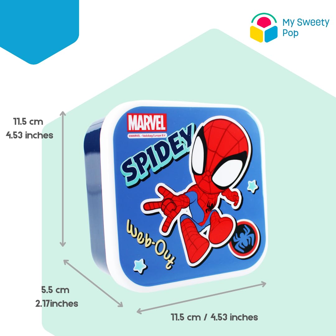 My sweety pop, Set of 3 Lunch Boxes, Lunch Box, Lunch Box, for Kids, Crib, Nursery, School, Holiday, Meal, 11.5 cm (Spidey - Image 4