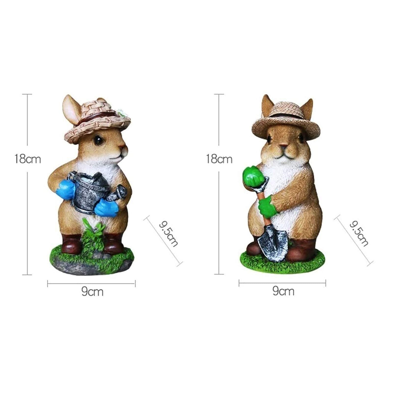 Ozdoby ogrodowe ozdoby ogrodowe na zewnątrz dekoracje figurki królika figurki do ogrodu Yard rzeźba wystrój bajkowe ozdoby ogrodowe
