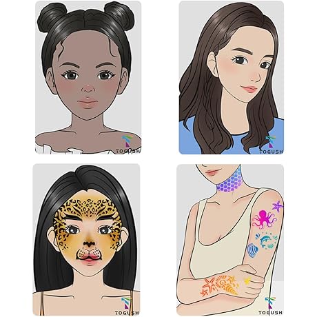 T TOGUSH Practice Makeup Sheets