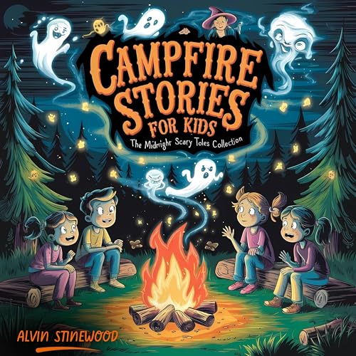 Page de couverture de Campfire Stories for Kids: The Midnight Scary Tales Collection