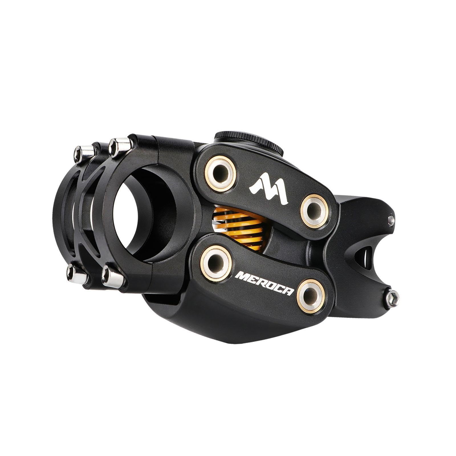 Rialzo regolabile per attacco manubrio bici da 8 mm con assorbimento degli urti, garantisce un'esperienza di guida in montagna confortevole. Rialzo regolabile per bici da 31,8 mm.