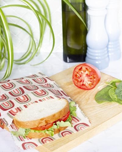 Miniatura 4 de Ecologie Prisma - Bolsa reutilizable para sándwich de cera de abeja, bolsas reutilizables para almacenamiento de alimentos, 6.5 x 6.5 pulgadas de