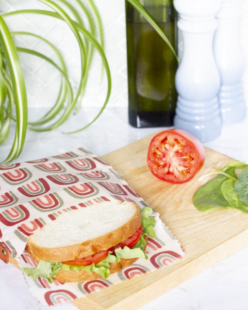 Ecologie Bolsa reutilizable para sándwich de cera de abeja Prisma, bolsas reutilizables para almacenamiento de alimentos, 6,5 x 6,5 pulgadas, juego de 2