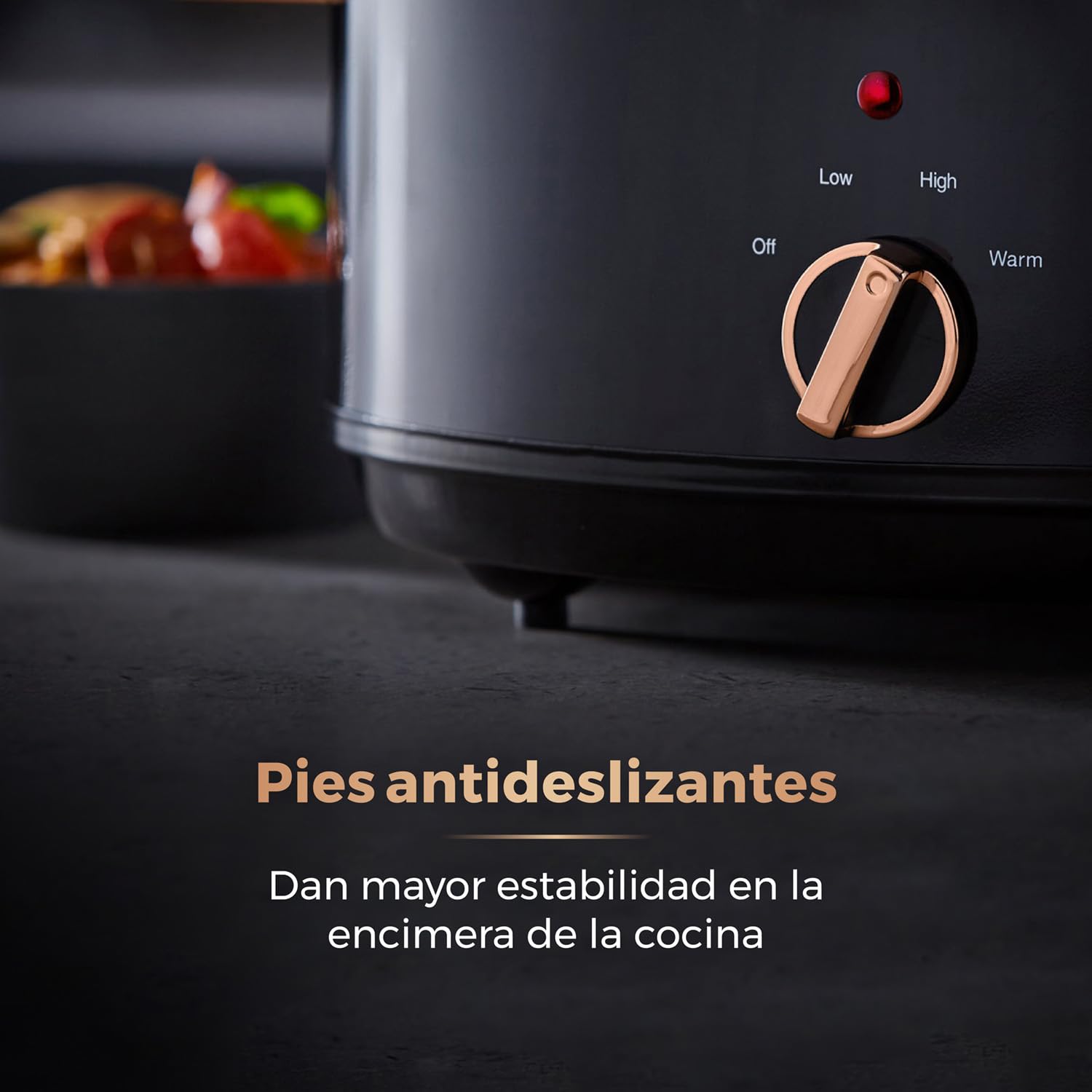 Tower T16019RG Olla de Cocción Lenta Infinity 6.5L 270W Negro Rosa Oro