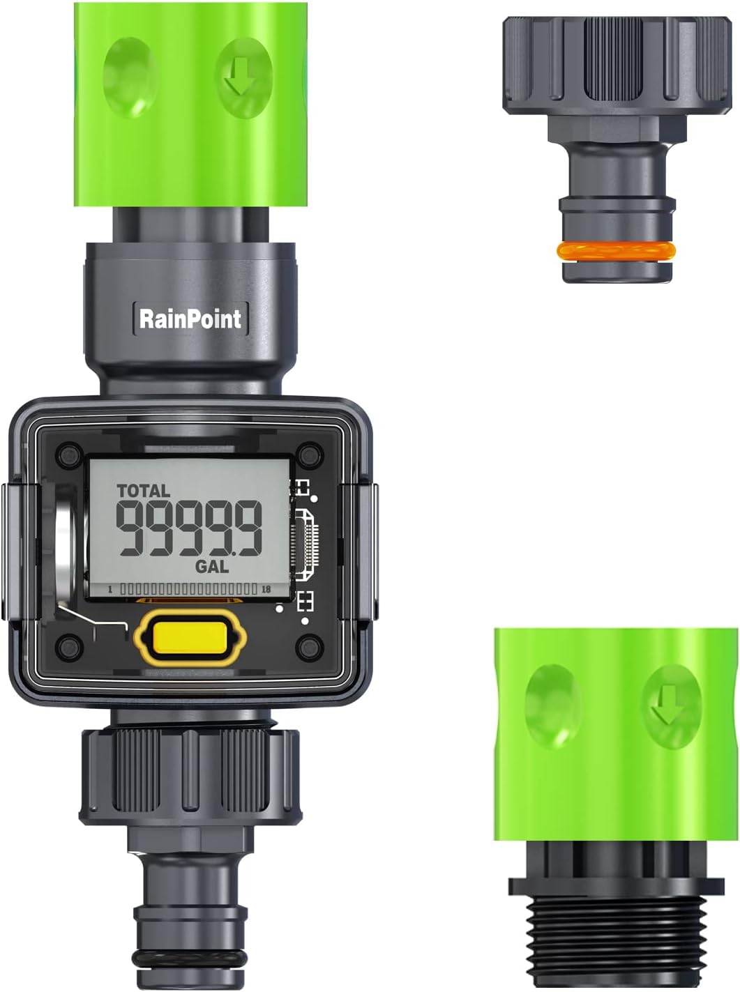 RAINPOINT Water Meter, LCD Water Flow Meter Smart Flowmeters with Two Quick Connectors, for Lawn Sprinkler Garden Hose Irrigation System RV Tank, Measuring in Gallons or litres (B0CVW5MT8S) Amazon Price History, Amazon Price Tracker