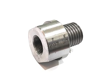 Quality Woodworking Lathe Headstock Spindle Adapter ((FT 3/4'' X 16 TPI TO MT 1'' X 8 TPI))