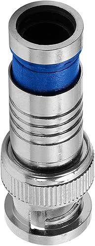 Miniatura 4 de Cmple - RG59 BNC hembra Twist-On adaptador conector 75-Ohm RFcoaxial para cámaras de seguridad CCTV, reproductores DVR - Cromo