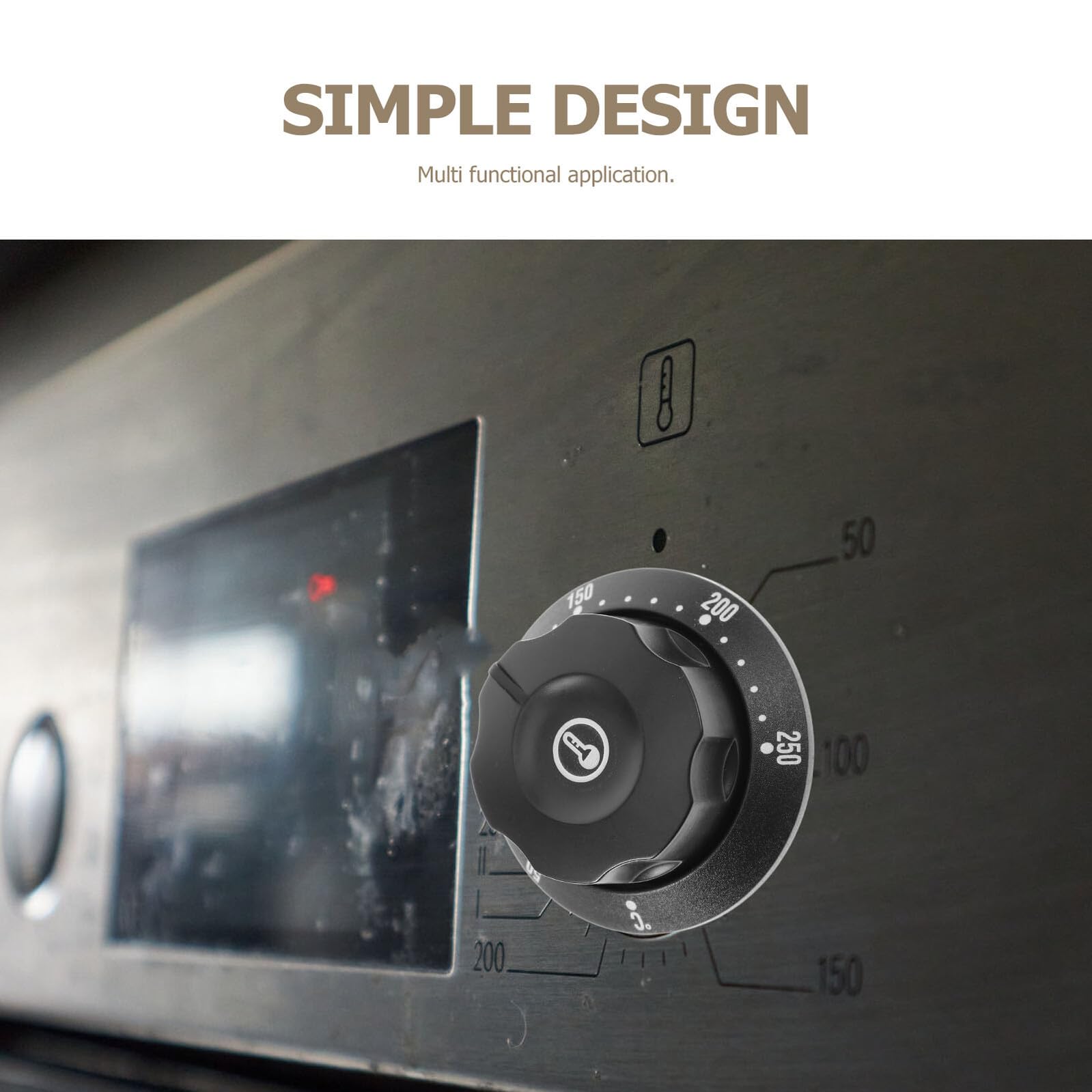 Tapa de Perilla para Termostato de Horno Eléctrico Plástico 50-250 ℃ | Compatible Freidoras Térmicas, Diámetro Interior 42mm, Orificio 6mm, Agarre Cómodo, Instalación Fácil