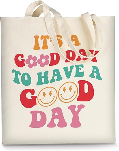 Miniatura 12 de AUSVKAI Bolsa de lona estética linda para mujeres, bolsa de comestibles universitaria, tela de algodón, para la playa, regalo