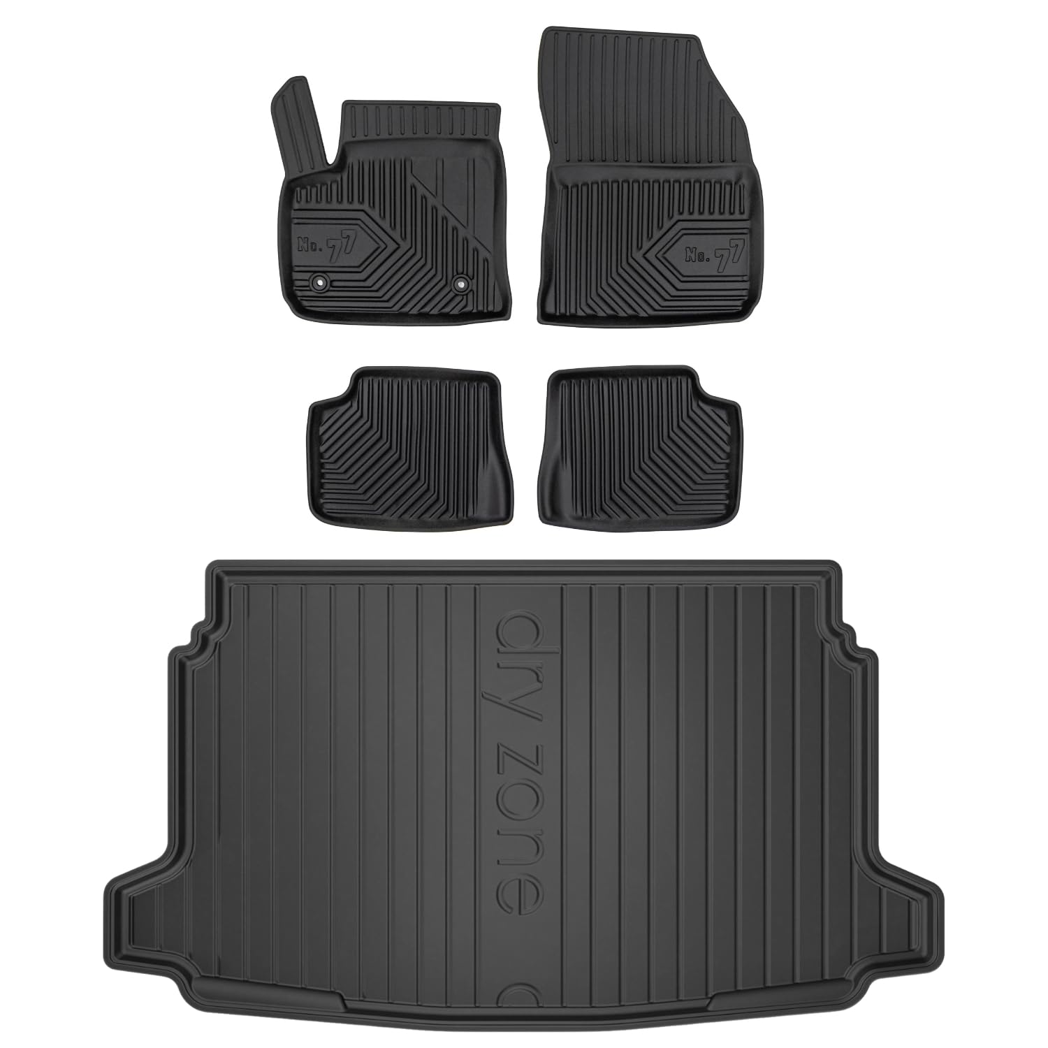 IMJ-Global Set Tappetini & Vasca Baule Auto su Misura Compatibile con Audi A4 B9 2015-2023, Proteggi interni e bagagliaio, per Migliorare Look e Sportività, Tappetino Premium in TPE Durevole