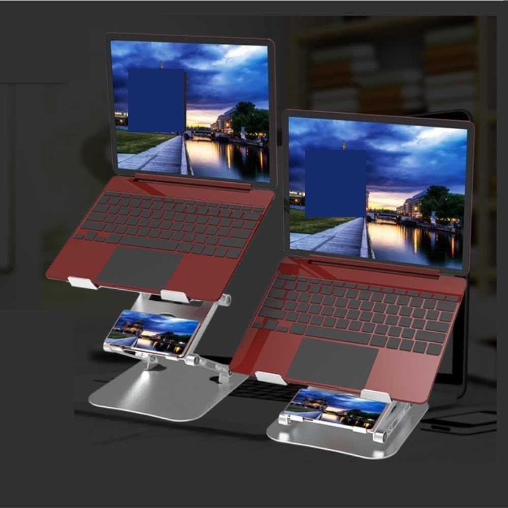 Supporto for laptop pieghevole in alluminio Riser di raffreddamento