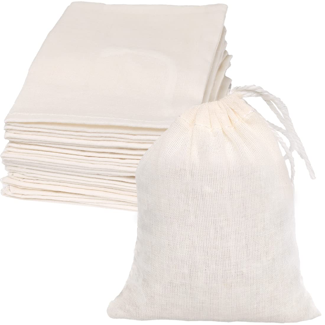 Cotton Bags Muslin Bags Sachet Bag for Home Supplies (7x10 Inch 10 Pack)