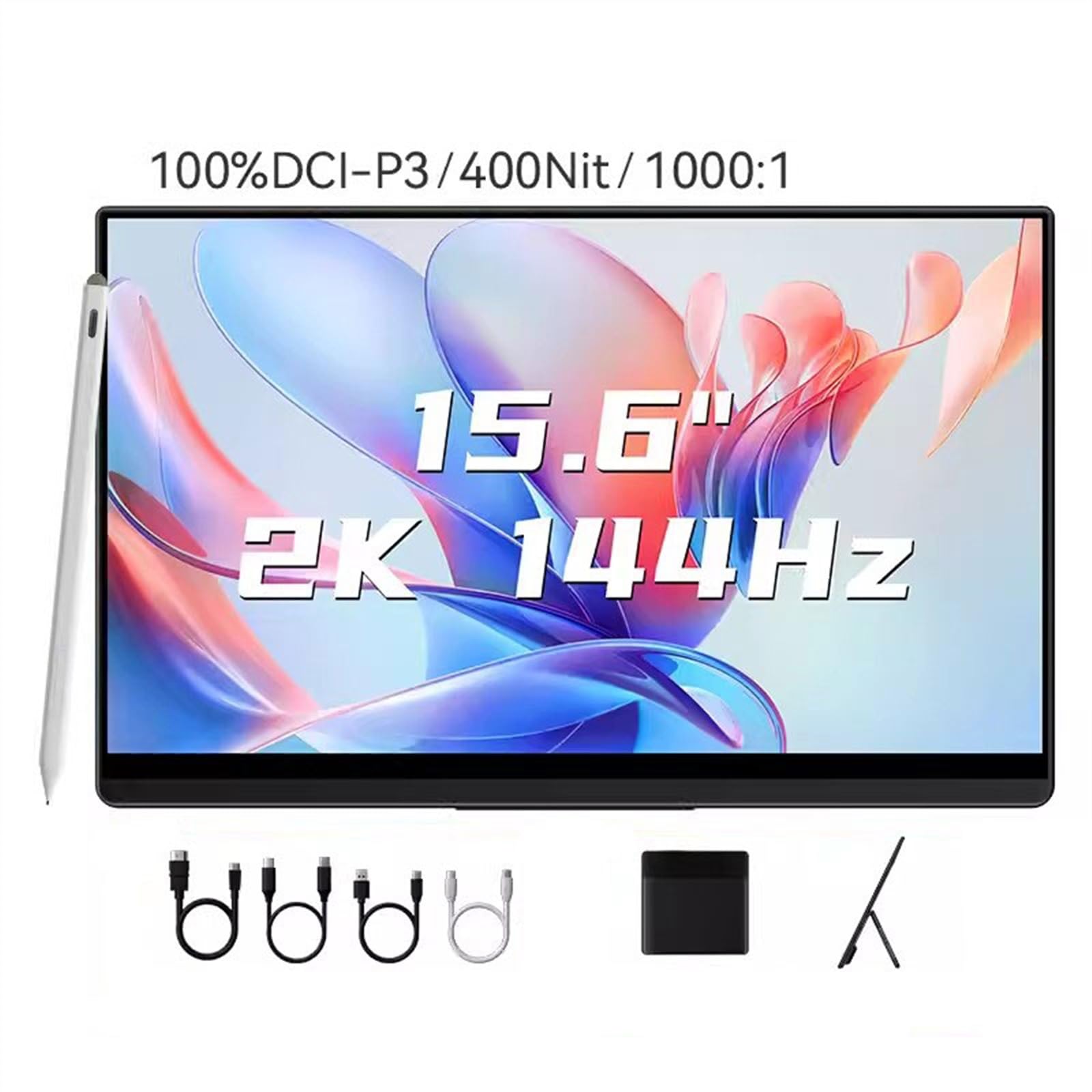 Schermo esterno for telefono cellulare IPS 2K 144HZ da 15,6 pollici secondario multifunzionale Touch Screen di espansione for laptop Monitor for macchina gioco Monitor per Smart Working