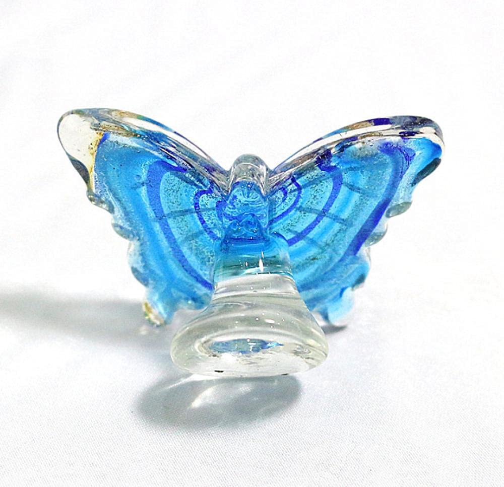 Presse-Papier Verre Soufflé Main Papillon - Déco Bureau, Cadeau Anniversaire, Base Stable