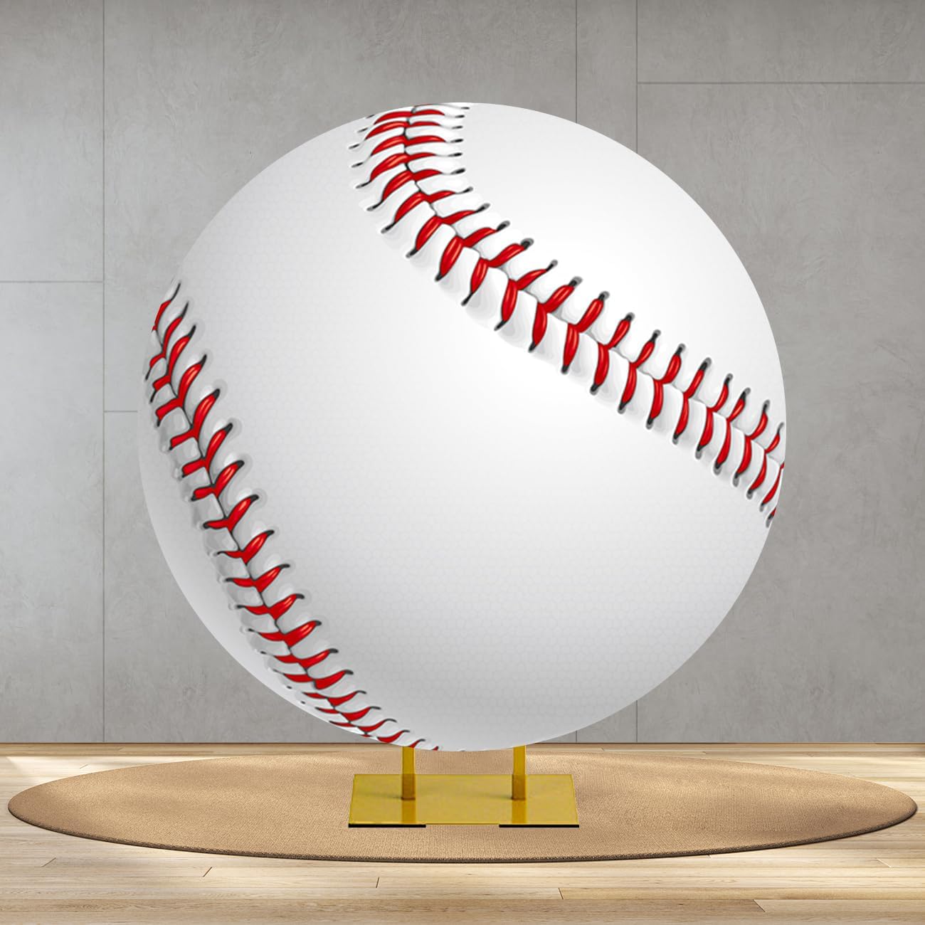7.2x7.2ft Baseball Round Backdrop Cover Sports Theme Baseball Circle Background Boys Sports Game Party Decor Photo Studio Booth Props