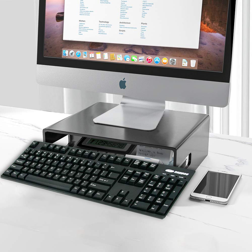 Monitor Stand Riser Acrylic Computer Screen Stand for Desktop with