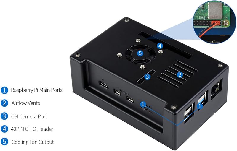 Waveshare 4.3" DSI LCD kijelző Raspberry Pi 4B-hez, 800×480 érintőképernyő