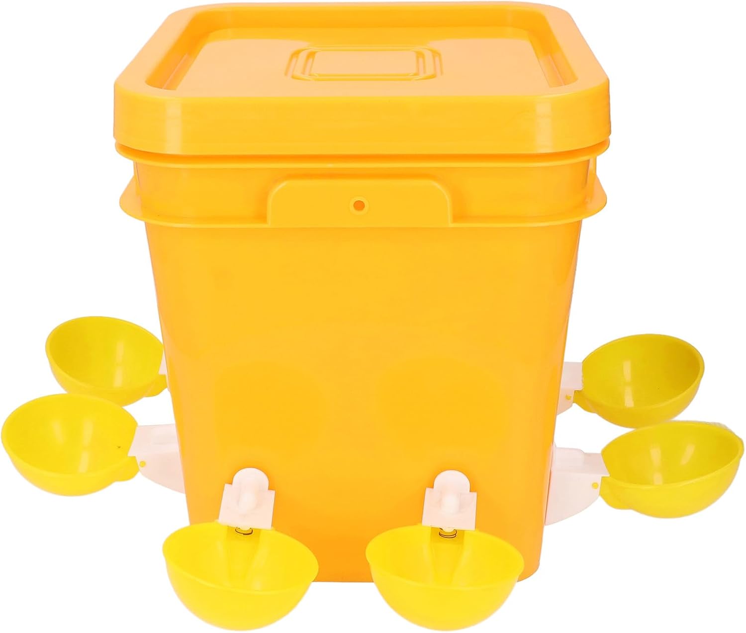‌shenruifa Automatic Chicken Waterer Set - 4 Gallon Low Spillage Self-Refilling Poultry Dispenser with 8 Water Cups for Chickens, Ducks, Geese & Turkeys