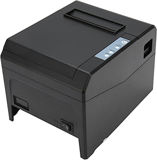 POS Printer, 80mm Direct Thermal Receipt Printer with Auto Cutter, Support Windows Vista Linux Cash Drawer, USB Restaurant Kitchen Printer for ESC POS (US Plug)