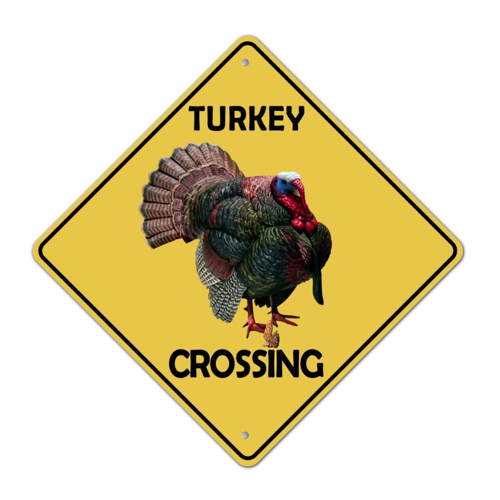 Buy 15 Inch Turkey Crossing Sign Caution Turkey Xing Warning Metal Tin