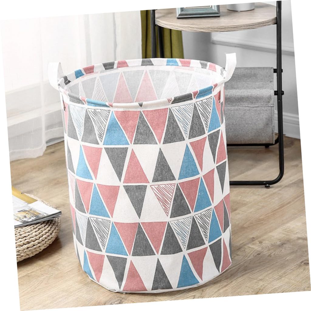 Cesto per Biancheria Pieghevole Grande Capacità Lino 2 Pezzi | Stampa Creativa Grigio Rosa, Pratico e Portatile, per Bagno e Giochi Domestici Colore Casuale