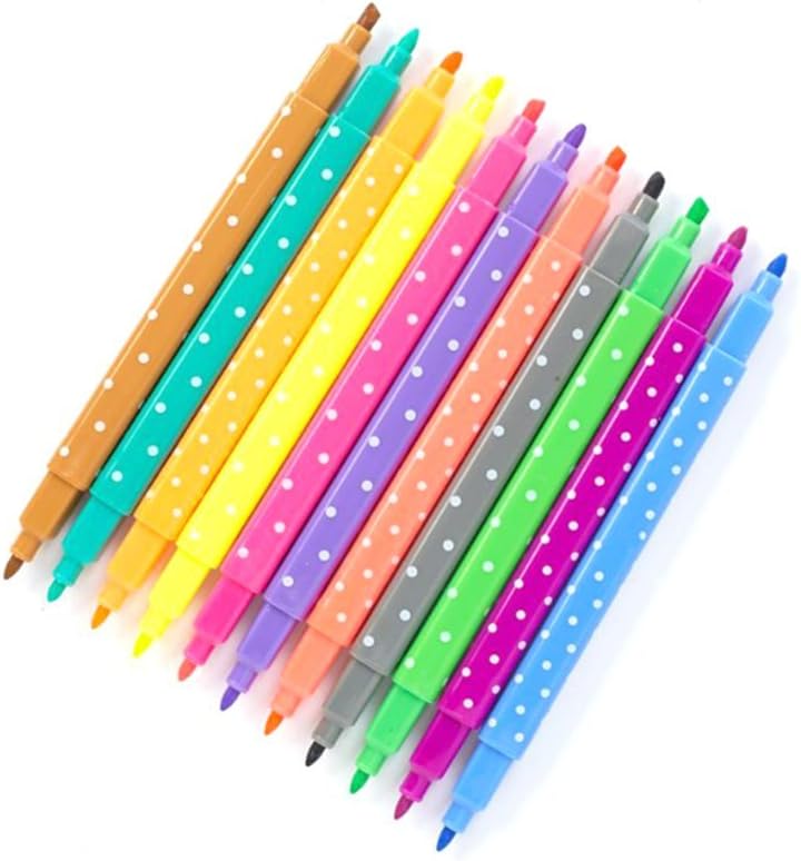 BeeSpring 12pcs/lot Sweet Candy Colored Highlighters Watercolor Pen Mark Pen
