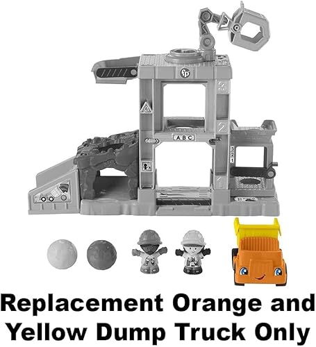 Miniatura 2 de Pieza de repuesto para Fisher-Price Little People Cargar y Aprender Juego de construcción - GWD30  Camión volquete naranja y amarillo de repuesto